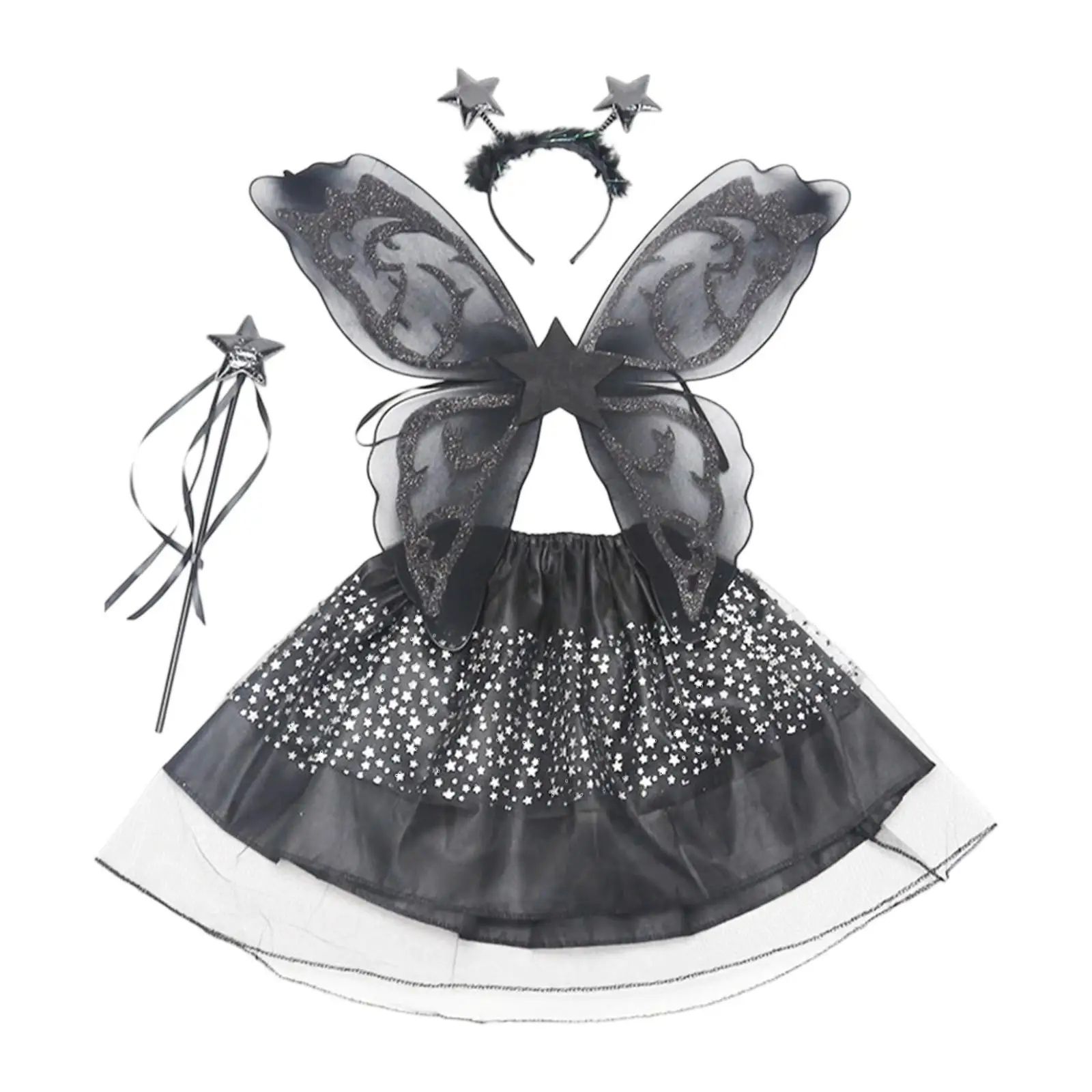 Skirt Set Cosplay Wing Apparel Child Kids Princess Cosplay for Holiday