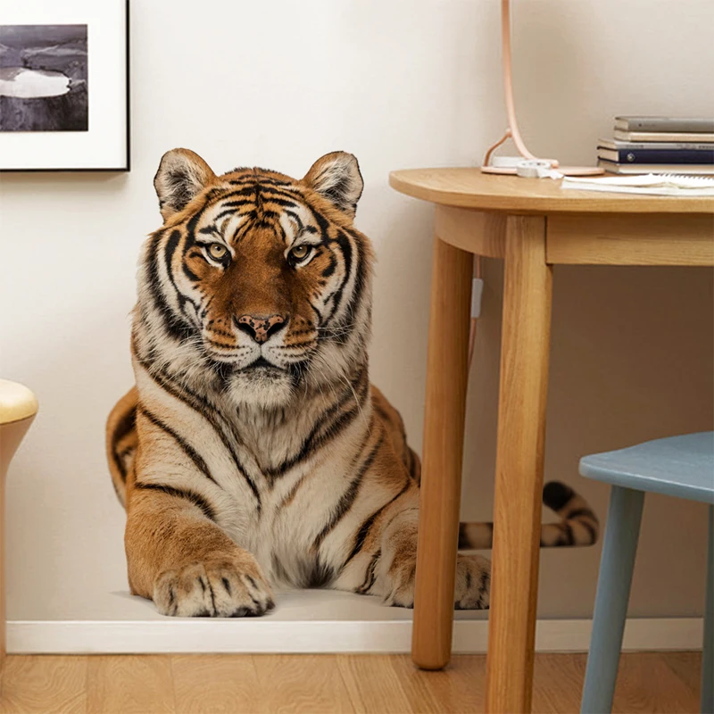 

Tiger wall sticker self-adhesive wall sticker home decoration art sticker PVC material removable wall sticker