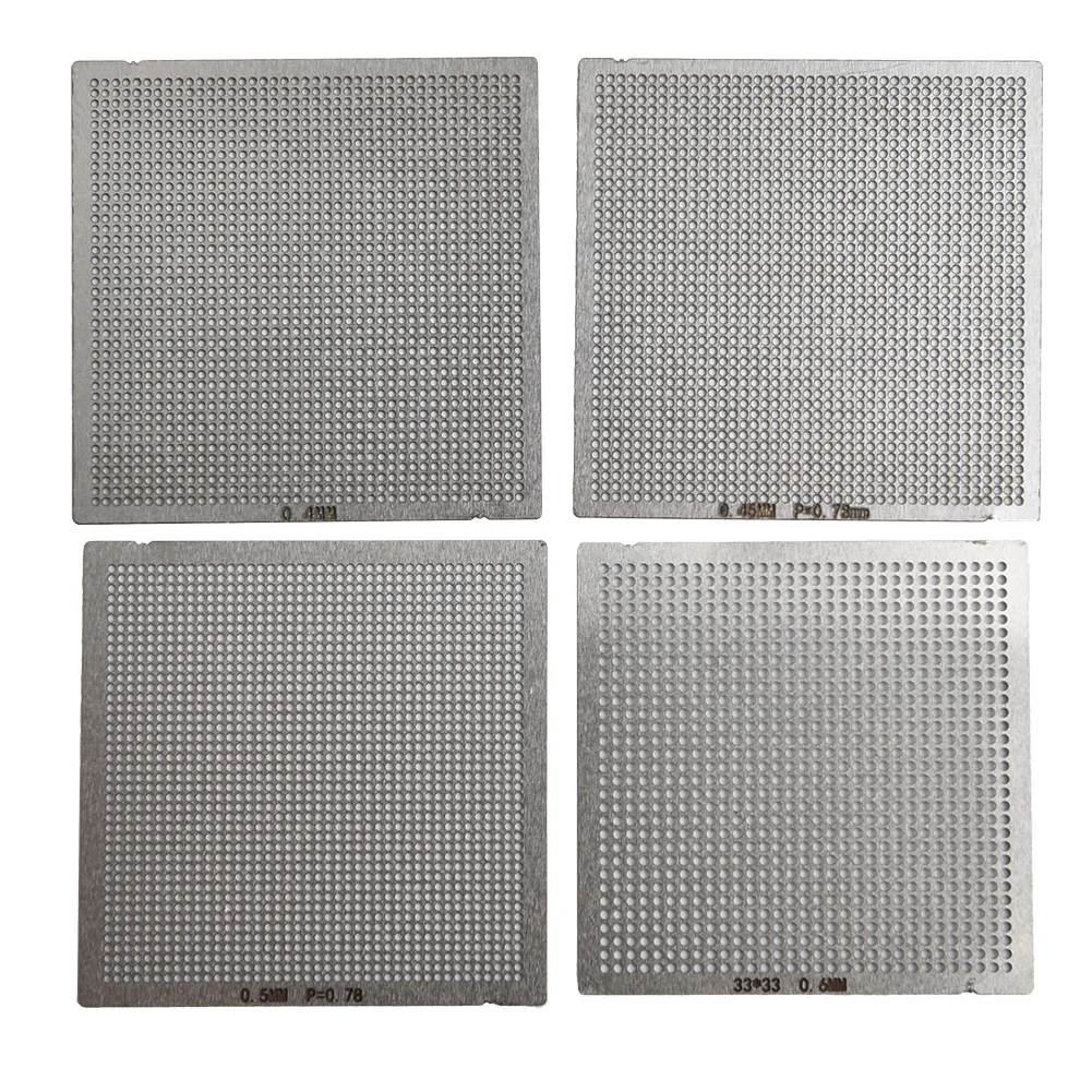 

Directly BGA Reballing Rework Net Heat Reball Replaces Rework Set Stencil Replacement Silver Steel Accessories