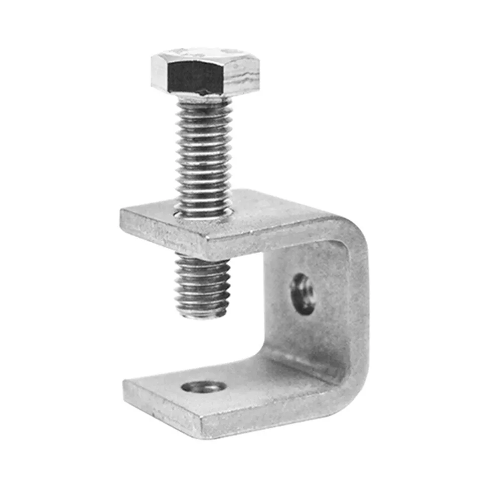 

High Quality C-clamp Jaw U-shaped Clip M6 Threaded Hole For Mounting Hardware Silver Table Bracket Tiger Clamp