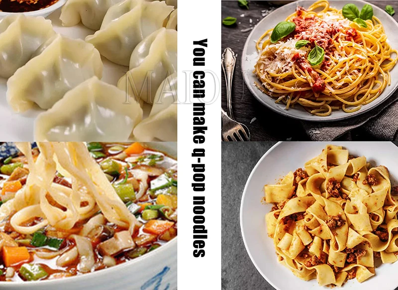 Description Picture 5 of item220V Commercial Kneading Machine Dough Sheeter Electric Pasta Maker Home Doughing Mixer Noodles Press Roller Dumpling Wrappers