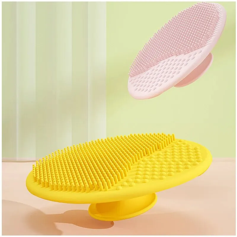 Baby Brush New Baby Shampoo Brush Silicone Hair Removal Massage Bath Sponge Soft Hair Rubbing Tool