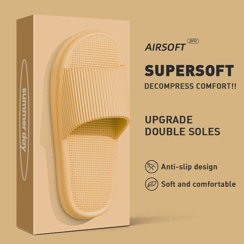 סנדלי בית צבעוניים ומקסימים לקיץ עבור נשים וגברים, לא מחליקים, עשויים מחומר EVA, מתאימים לחדר האמבטיה, סנדליים קצרות וקלות לזוגות