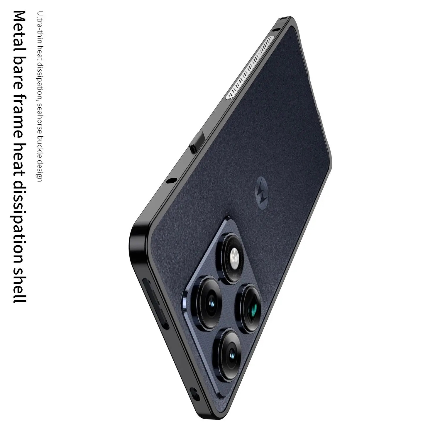 Luxury Aluminum Alloy Frame Shockproof Case with Bare-Skin Feel