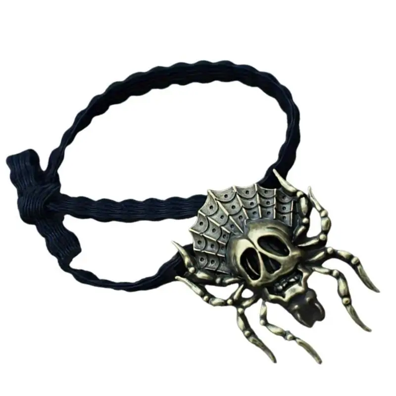39BD Schädel Haar Seil Haar Scrunchie für Weibliche 3D Punk Haarbänder Teenager Mädchen Vintage Haar Elastische Pferdeschwanz – Detail 10