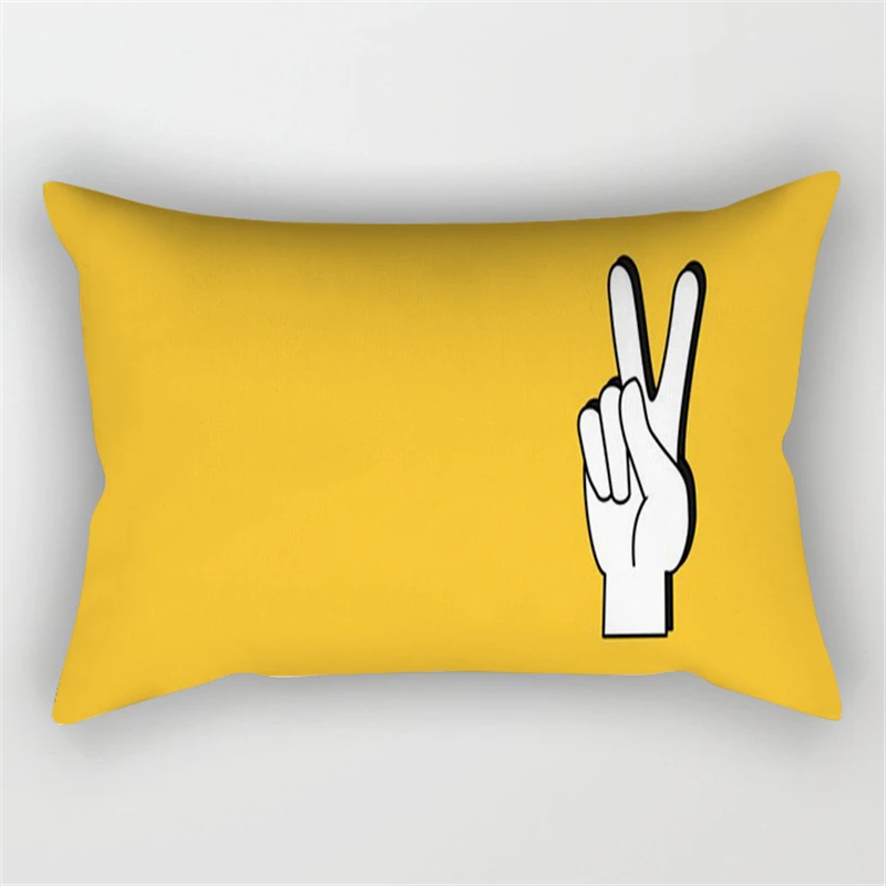 30x50cm Yellow Geometry Pillowcase Decor Sofa Cushion Pillowcover Polyester Pillow Cases for Home Decor Bedding Cushion Cover 