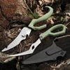 Multifunction Tactical Scissors Survival Gear Camping Equipment Steel Kitchen Scissors Fish Cutter Pruning Shears Hand Tools 2