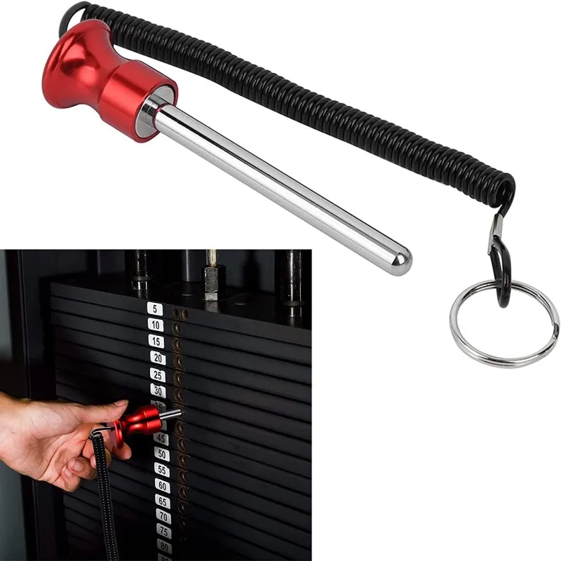 Magnetic Weight Pin Universal Weight Stack Replacement Selector Key Machine Detent Pin with Reinforced Steel Wire Lanyard