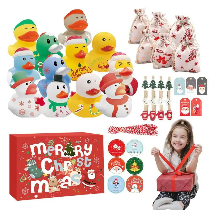 

Stocking Stuffers For Kids Bath Rubber Toys Christmas Themed Duck Bathtub Pool Toys Fun Carnival And Christmas Party Supplies