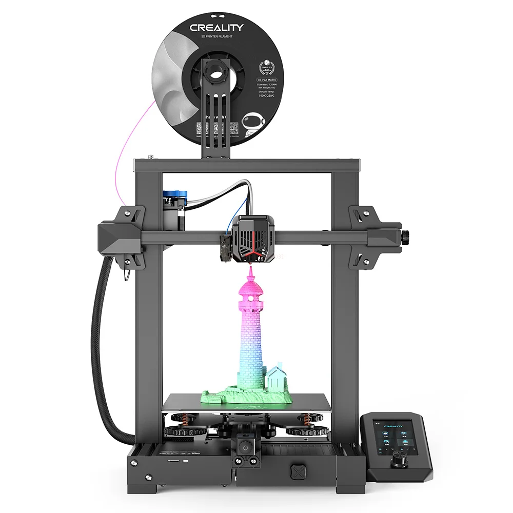 Sa08a8eda9c244a44a62e47a3639ff2cbY Creality Ender 3 V2 Neo ulepszona drukarka 3d z zestawem automatycznego poziomowania Cr Touch w pełni metalowa wytłaczarka 95% fabrycznie zainstalowanych drukarek Fdm