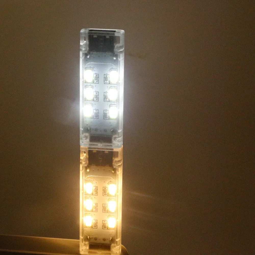 Mini Portable 5V USB LED Night Light Double-sided 12LEDs for Power Bank PC Laptop Notebook Reading led light night light book light mini night light mini led light