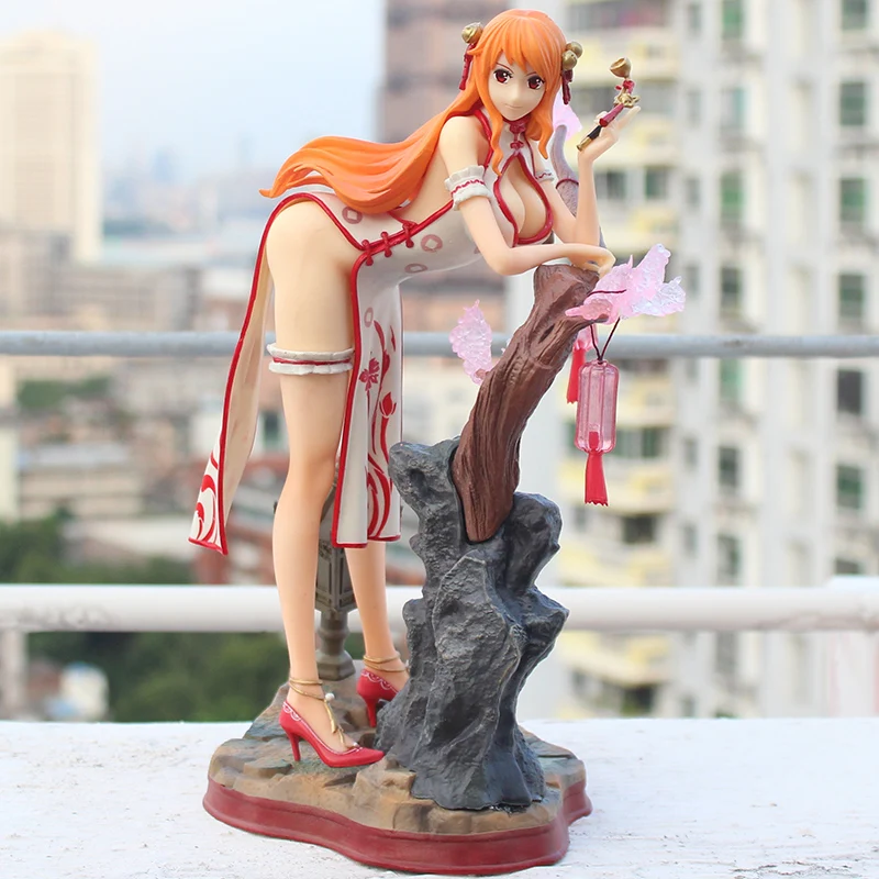 Anime One Piece Gk Figrine Sexy Girls Nami Cheongsam Style Pvc Model Figure |
