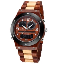 

Top Brand Luxury Wooden Quartz Men Watch Relogio Masculino Multi-function Chronograph Sport Waterproof Watch Great Gift for Man