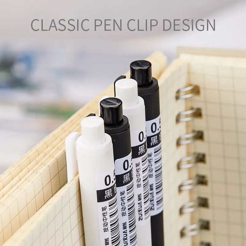 Erasable neutral pens quick dry 0.5st pen head black and white
