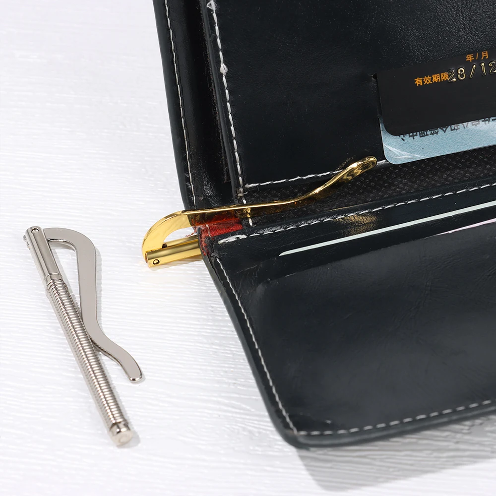 Metal Money Clip 1Pc Portable Money Clip Metal Cash Holder Spring Clamp Bar Wallet Replace Parts Simple Bifold Durable Wallet Accessory 4Colors