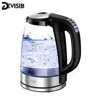 DEVISIB Electric Kettle Temperature Control 4Hours Keep Warm 2L Glass Tea Kettle 2200W Water Boiler LED Indicator Auto Shut-Off 1