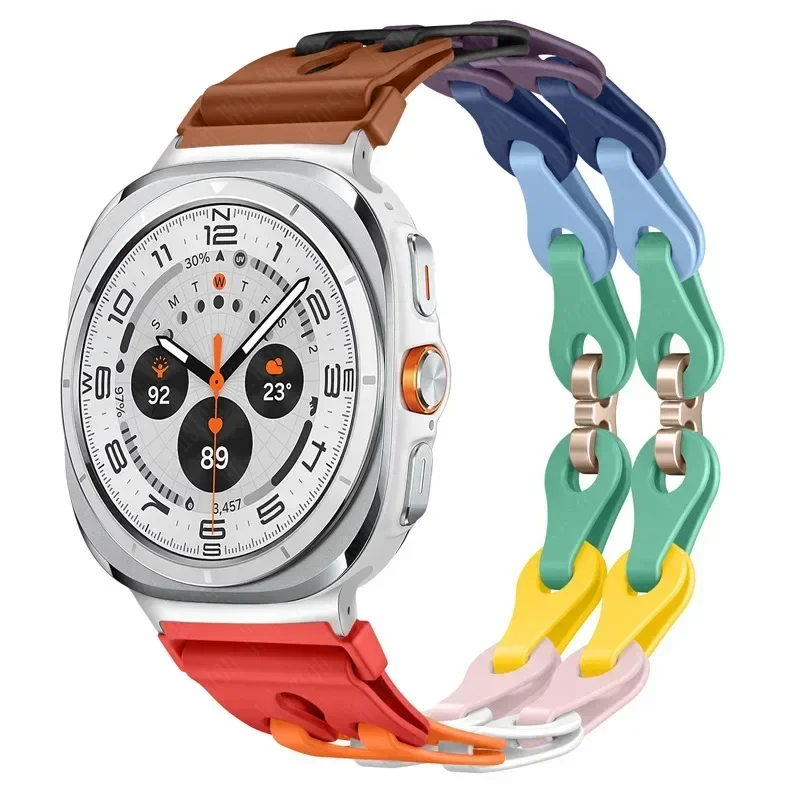 Silicone Chain Strap Replacement Wristband Bracelet