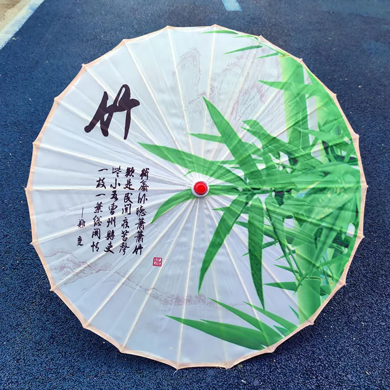 84cm Vintage Chinese Silk Cloth Japan Cherry Blossoms Umbrella Home Hotel Ceiling Decor Anime Festival Props
