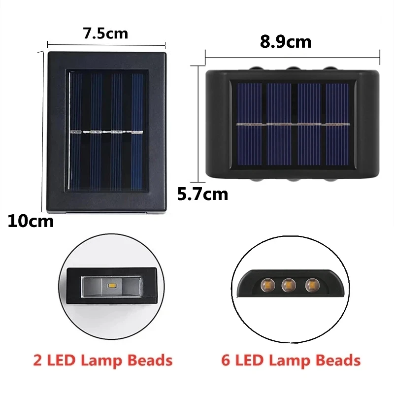 Solar Led Light Led Wall Lamp Solar LED Outdoor Light Solar Lighting Sensor Lamp Streetlights Exterior Garden Decoration Garland Waterproof Wall Light