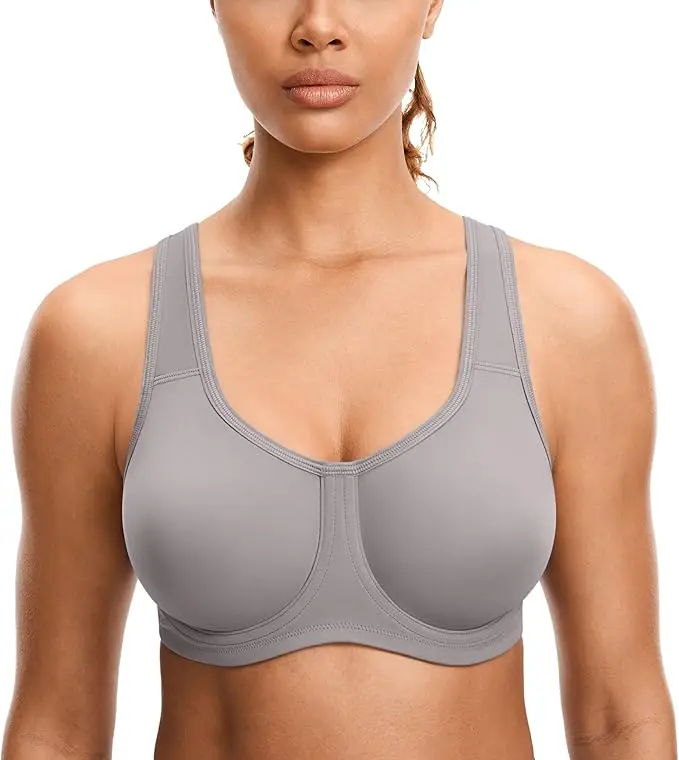 SYROKAN Sport Bra Women Max Control Gym Fitness Tops Activewear Beathable Yoga Curve Underwear High Support Plus Underwire 1