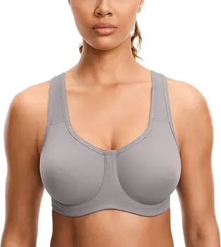 SYROKAN Sport Bra Women Max Control Gym Fitness Tops Activewear Beathable Yoga Curve Underwear High Support Plus Underwire 1