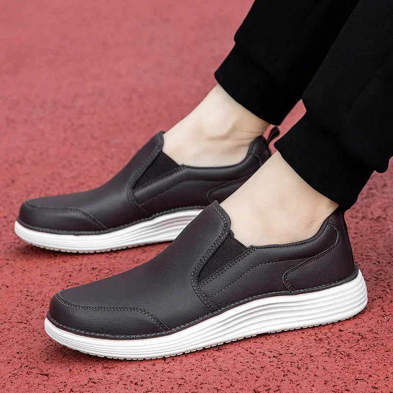 

Мужские лоферы простые универсальные, Новинка весна-осень 2023, мужская повседневная кожаная обувь, удобная обувь на плоской подошве для прогулок, Zapato Para Hombre