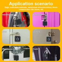 Tuya Bluetooth Smart Pad lock Biometric Digital Padlock Waterproof Code Fingerprint Electric Door Lock candados for Luggage Bag - Image 5
