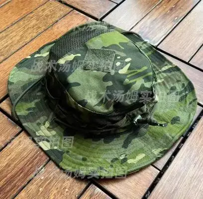 Tactical hat outdoor sports night breathable round edge desert green tiger spot, camouflage hat, tactical hat