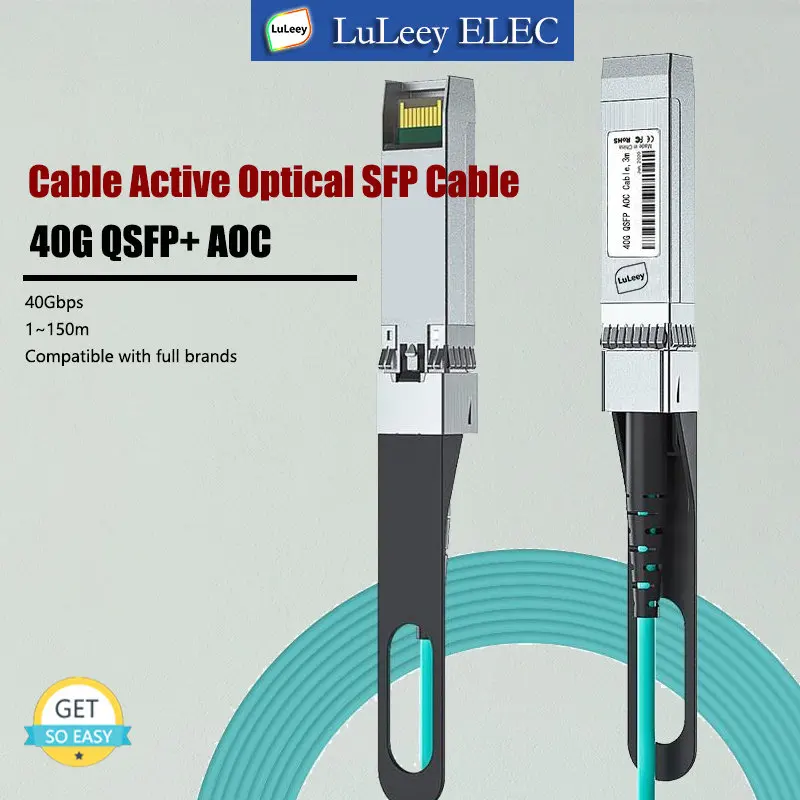 40G QSFP+ AOC Cable Active Optical SFP Cable , High Speed 5m Cable DDM Compatible ZTE HUAWEI Cisco MikroTik,HP,Intel Switch onti 100g qsfp28 aoc cable 100g active optical cable om4 fiber cable 1 100m for cisco huawei mikrotik hp intel dell etc switch