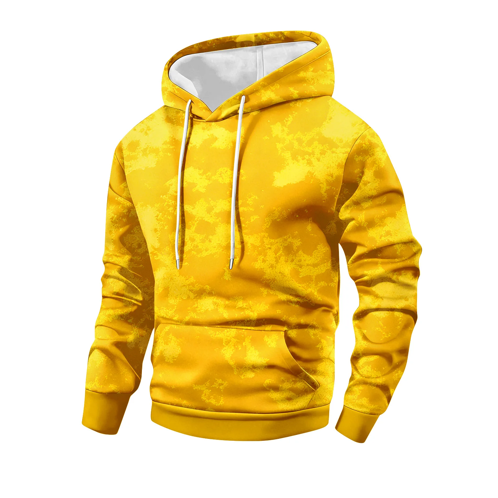 Camouflage Solid Color Hooded Sweatshirt Sports Plus Size Casual Hoodie Winter Men'S Outdoor Warm Hooded Sweatshirt