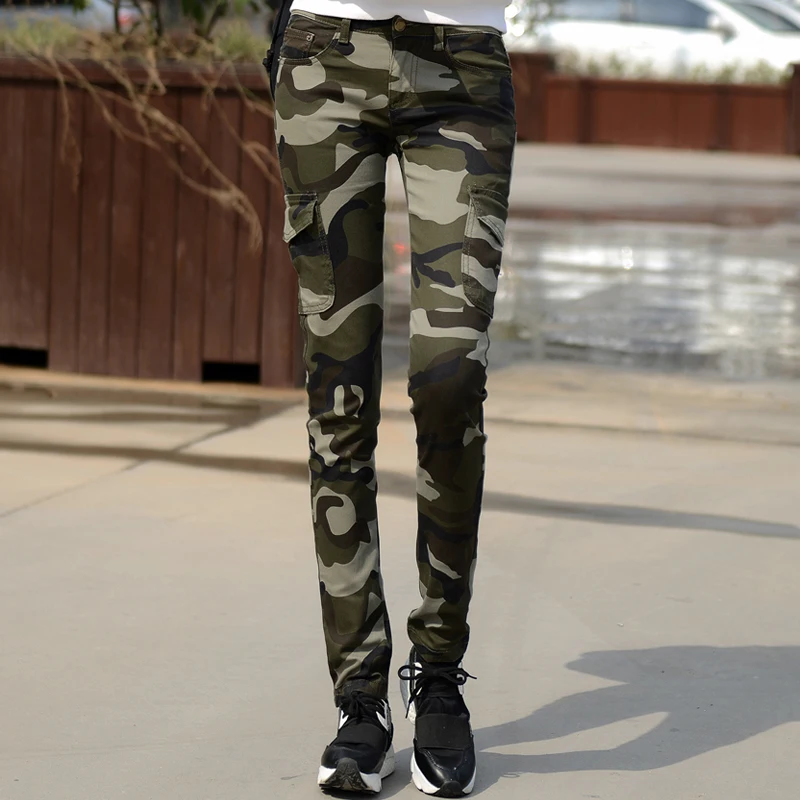 

Women Camouflage Skinny Pencil Pants Fashion Pantalon Femme Military Trouser Long Sweatpants Cotton Streetwear Camo Pants Women