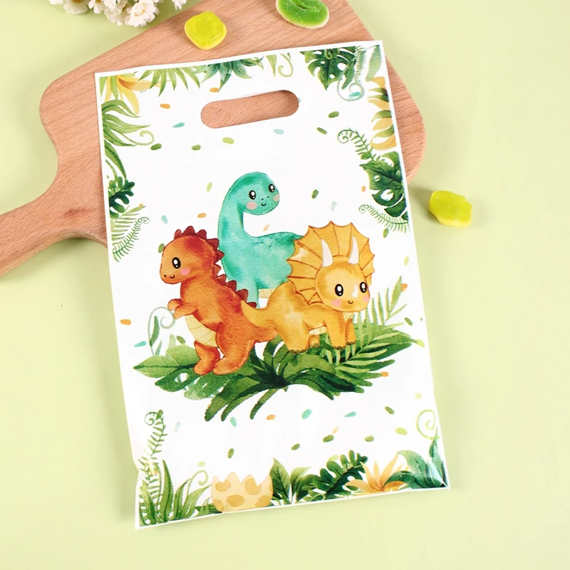 10/20/50 stücke Dinosaurier Kunststoff Geschenk Tasche Candy Tasche Dinosaurier Geburtstag Party Baby Dusche Decor Kinder Geburtstag Party gefälligkeiten Liefert – Detail 2