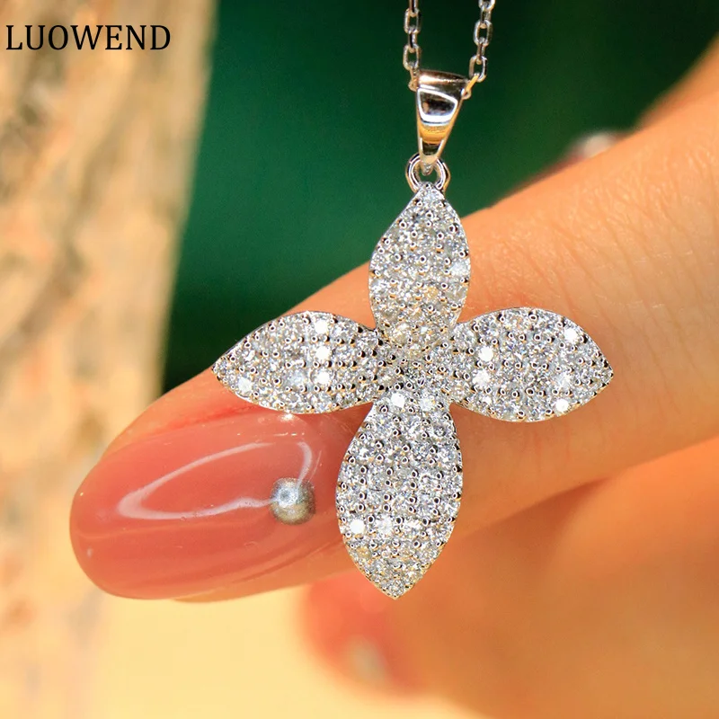 journamm 12 designs natural daisy clover japanese words stickers transparent pet material flowers leaves plants deco stickers LUOWEND 18K White Gold Necklace Luck Clover Shape Real Natural Diamonds 0.70carat Pendant for Women Anniversary Jewelry