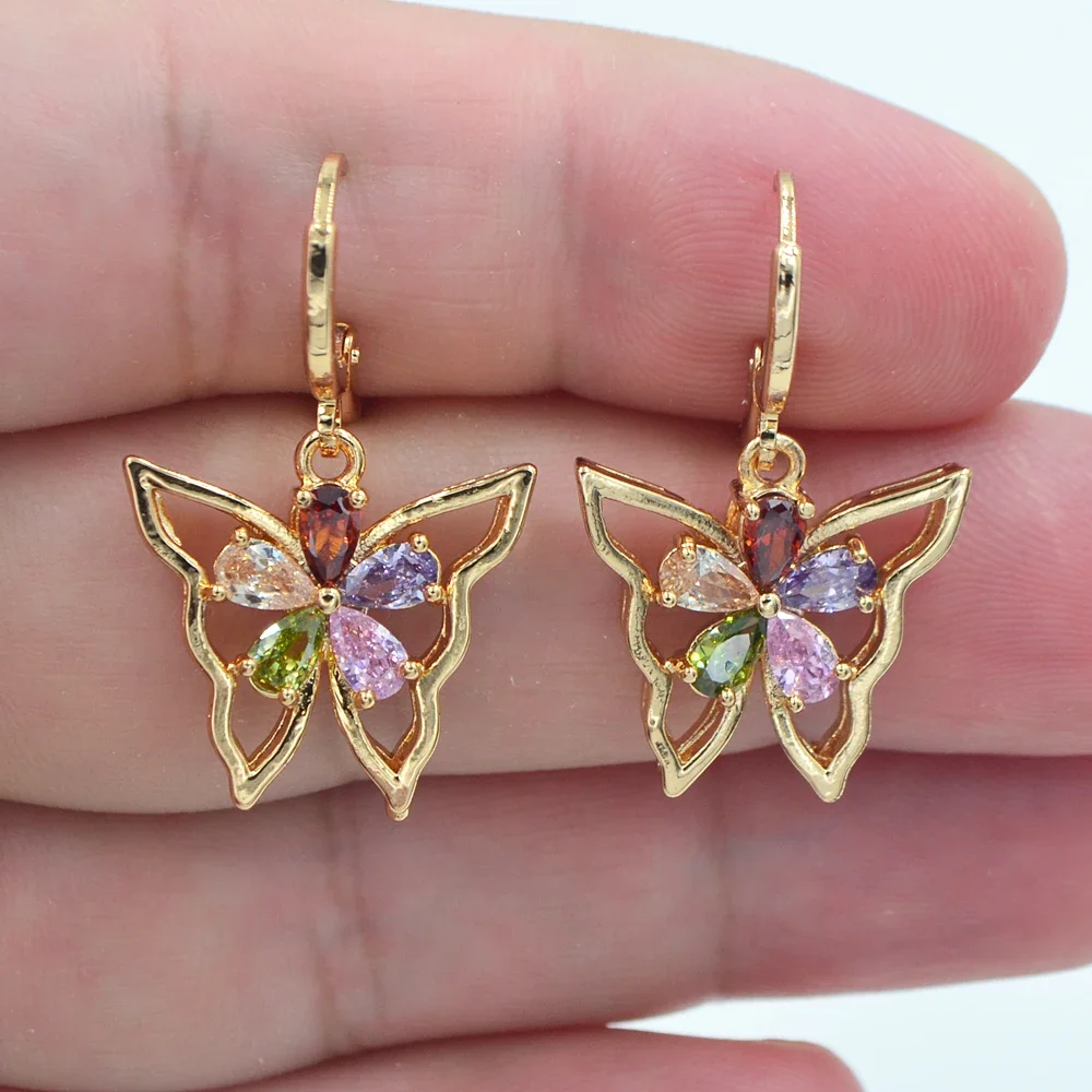 

Модный разноцветный циркон золотого цвета для женщин