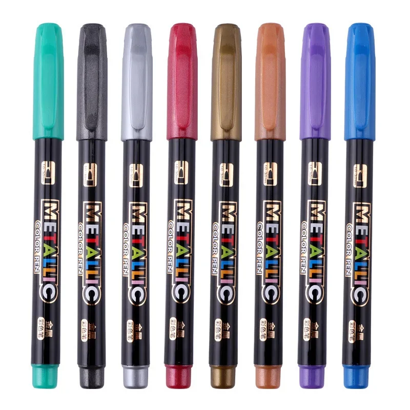 

8 Colors Epoxy Resin Drawing Pen Graffiti Point Pen Leafing Point Pen Marker Acrylic Paint Highlights Metallic Permanent Marker