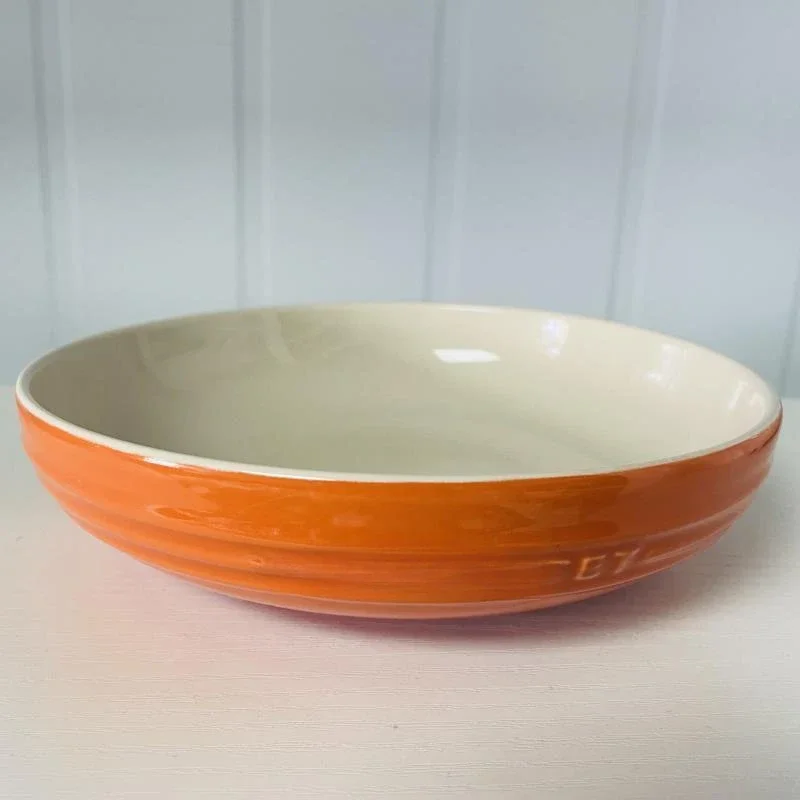 French 8-inch Deep Disc Stir Fried Vegetables Plate 20cm Diameter Height 5.5cm Dish Household Tableware