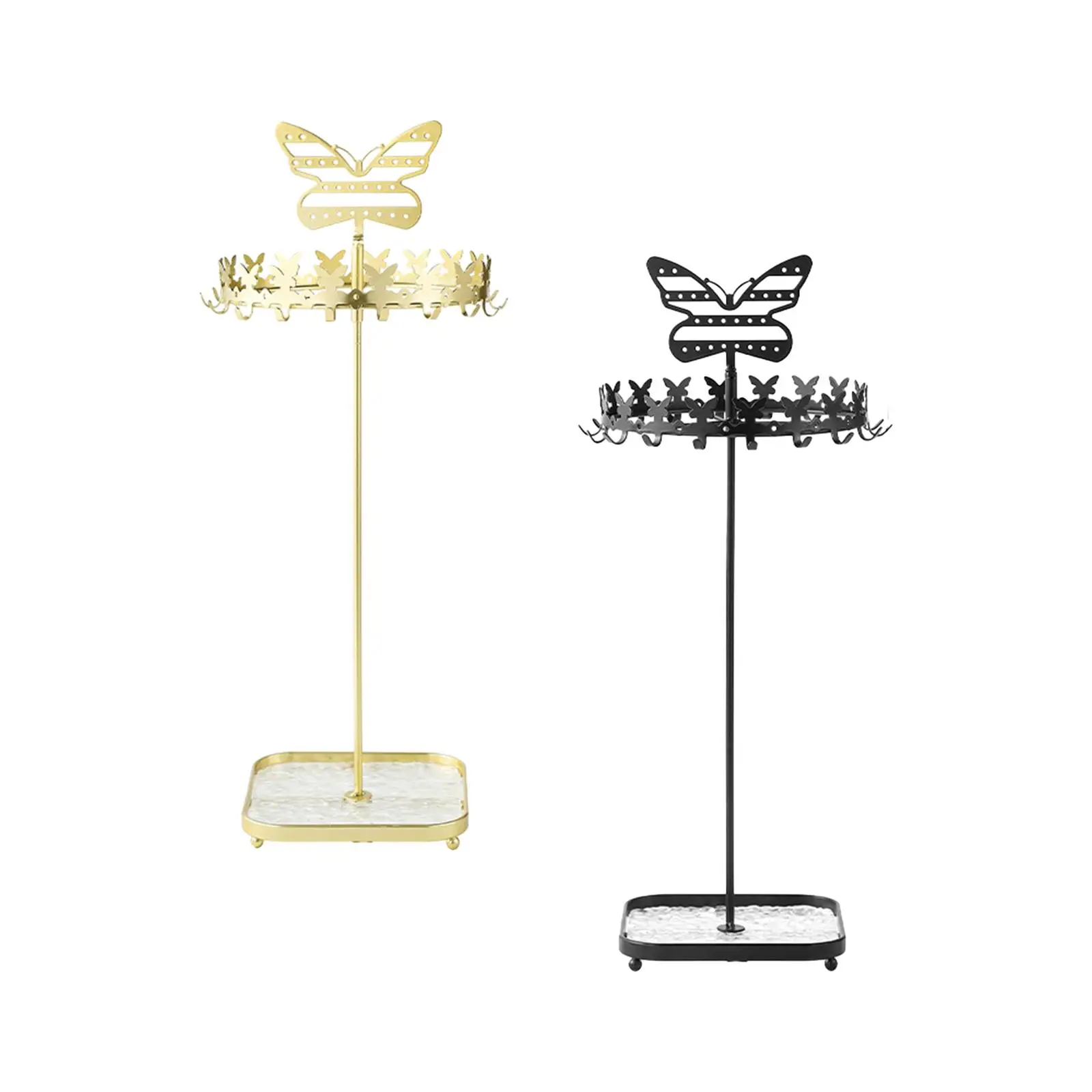 

Jewelry Organizer Stand Storage Necklace Hanger Multifunction Elegant Jewelry Holder Jewelry Display Stand for Bracelets Home