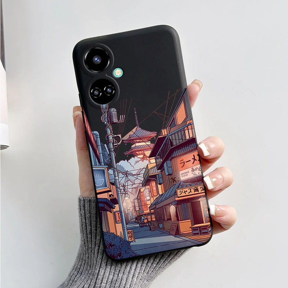 Fashionable Marble Silicone Soft Black TPU Phone Case