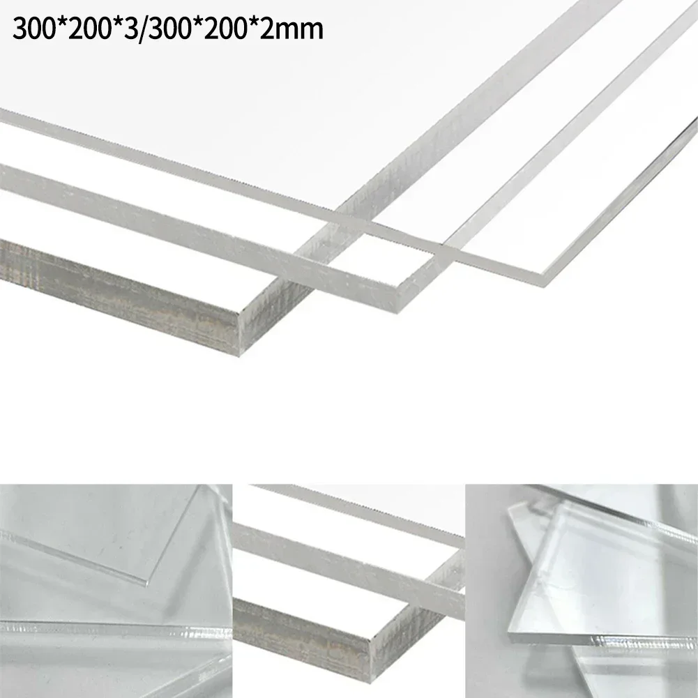 Clear Acrylic Sheet 2/3mm Thick 200mm&times;300mm Plastic Sheet PVC Panel For Picture Frame Glass Replacement Project Display