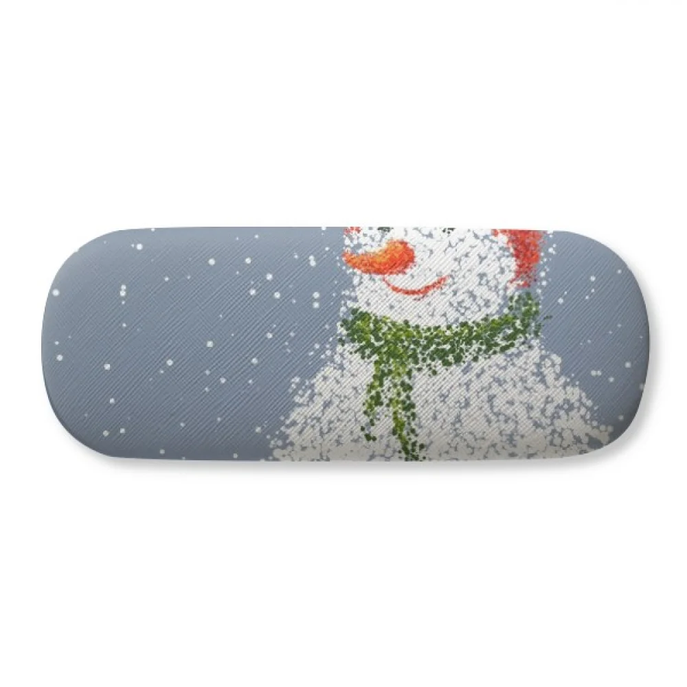 

Merry mas Snowman Festival Glasses Case Eyeglasses Hard Shell Storage Spectacle Box