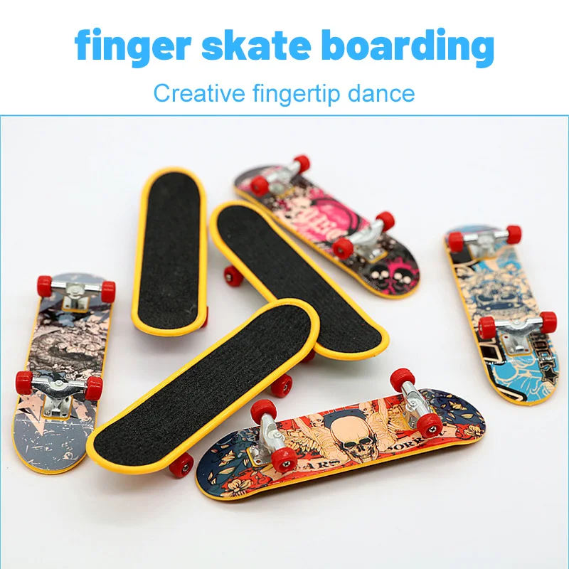 1pc Random Child Alloy Creative Finger Skateboard Mini Plastic Finger  Skateboard For Kids, Desk Toy