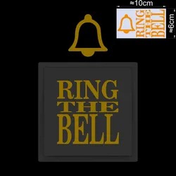 Luminous Doorbell Sticker - Open Door Indicator Sign & Decorative Vinyl Decal (OY)