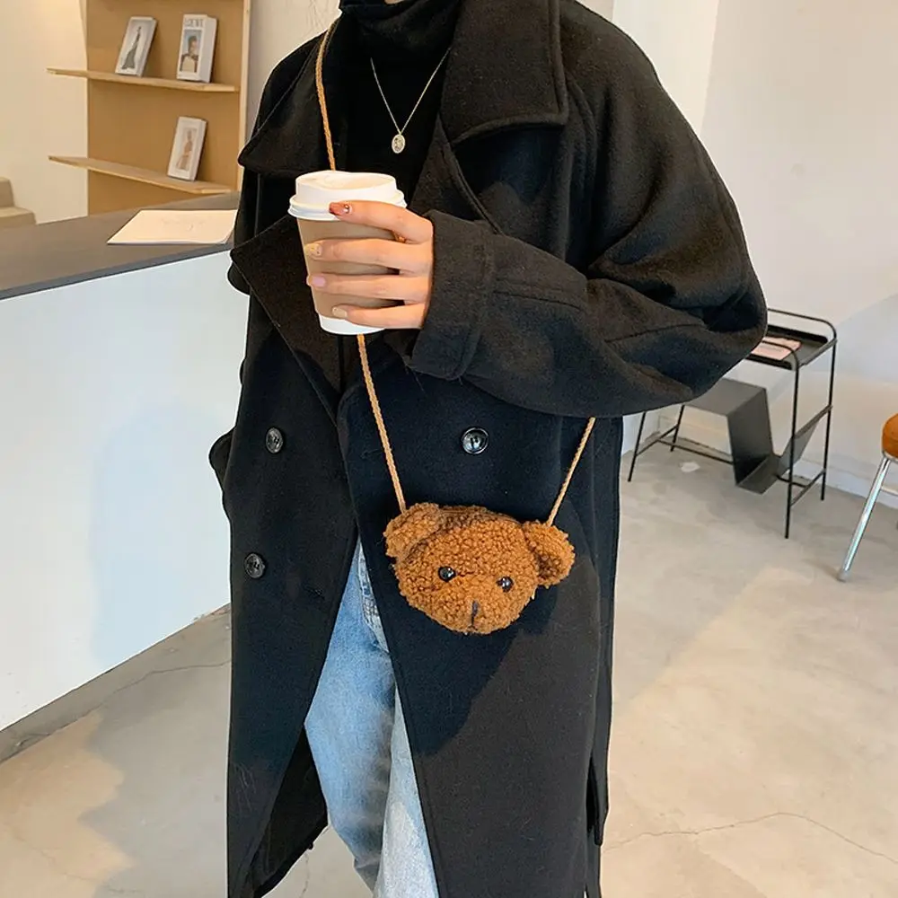 Borse, Zaini, Borsa a tracolla, Borsa a spalla da donna con orsetto sorridente, Borse a tracolla con orsetto, Borsa Smile Bear - immagine 4