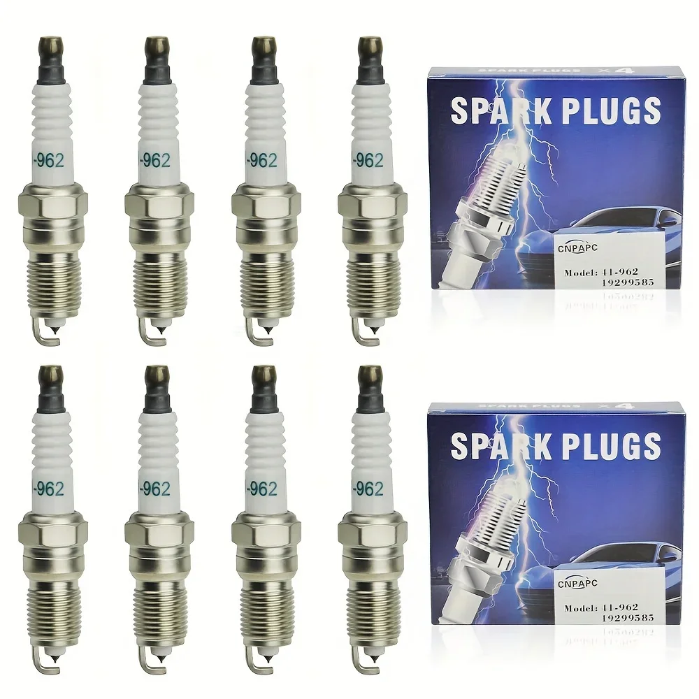 

Upgraded High Quality 8pcs/set Genuine 41-962 REAL IRIDIUM Spark Plugs For GMC Sierra Chevy Silverado - Improve Engine Performan