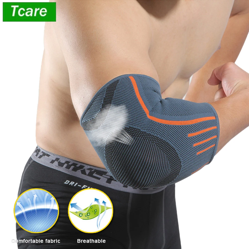 Tcare 1 PC Elbow Brace Compression Support Sleeve for Tendonitis Tennis Golfers Elbow Treatment Arthritis Workouts Weightlifting