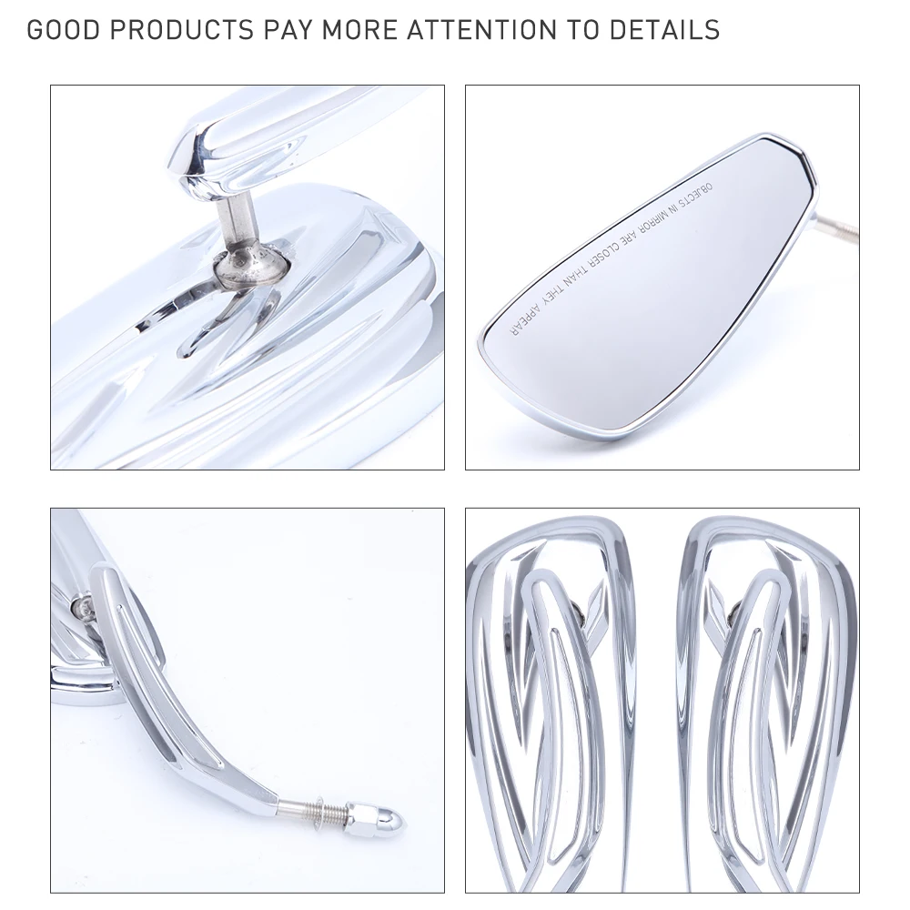 Specchietti Moto A Forma Di Goccia Per Harley - Regolabili 360° - Compatibili Con Sportster, Softail, Touring - Foto 13