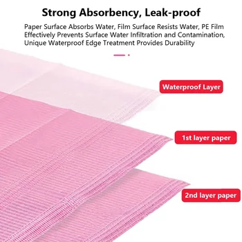 5PCs Waterproof Disposable Table Mat for Nail Art Tissue Towels Salon Table Cover - Professional Beauty Salon Supplies 2