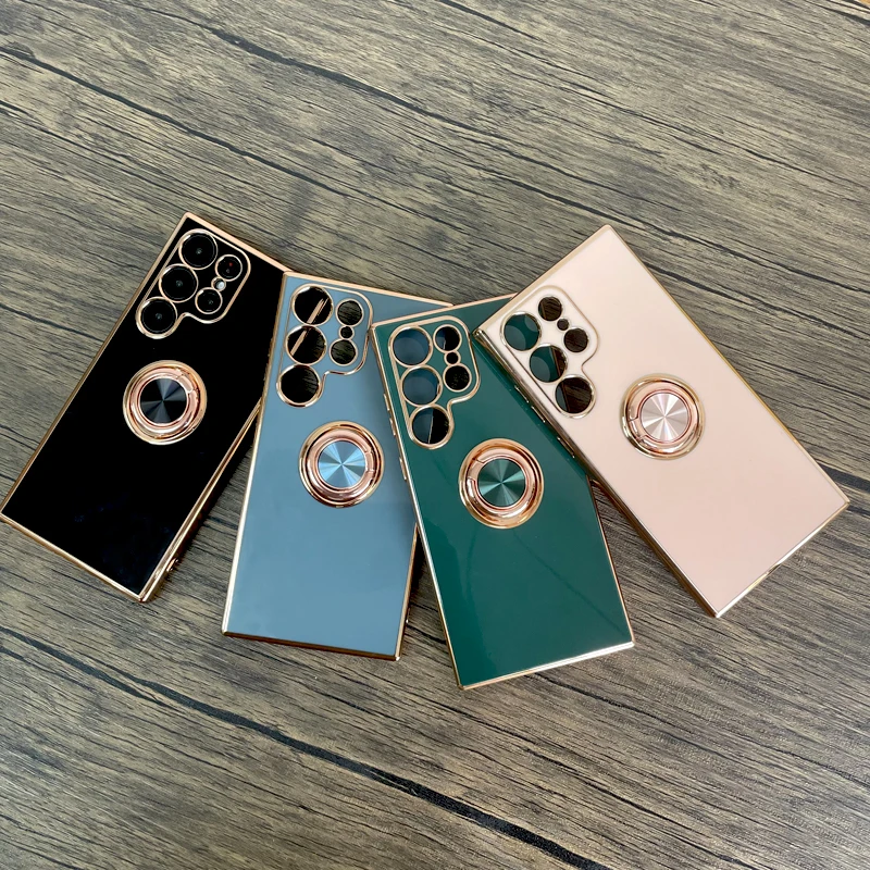 Plating Silicone Magnetic Case For Samsung Galaxy S23 S20 Ultra Plus FE A54 A34 A53 A52 A72 A14 5G A 54 34 S 23 With_voghion.com