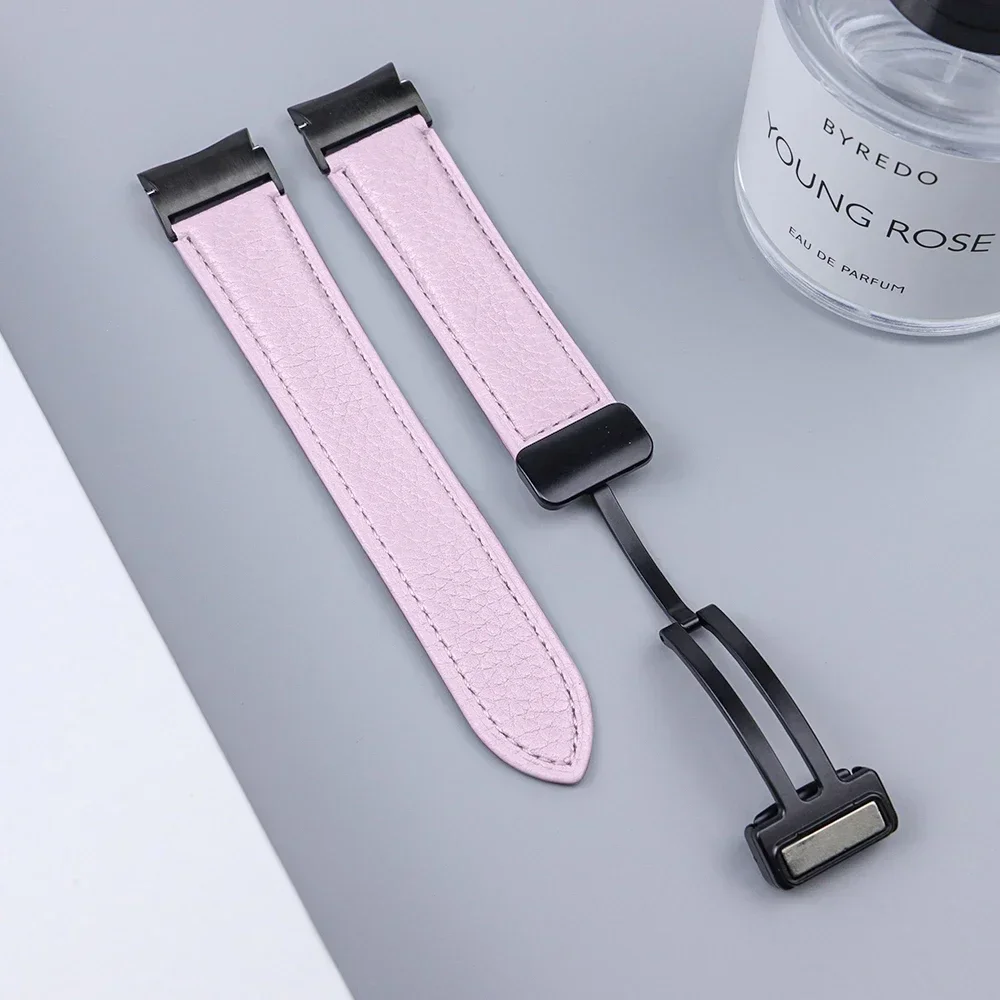 Premium No-Gaps Leather Band with Magnetic Buckle Strap