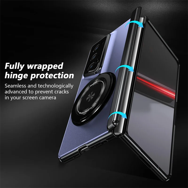 Matte Solid Color Shockproof Phone Case with Holder and Hard Shell Protection